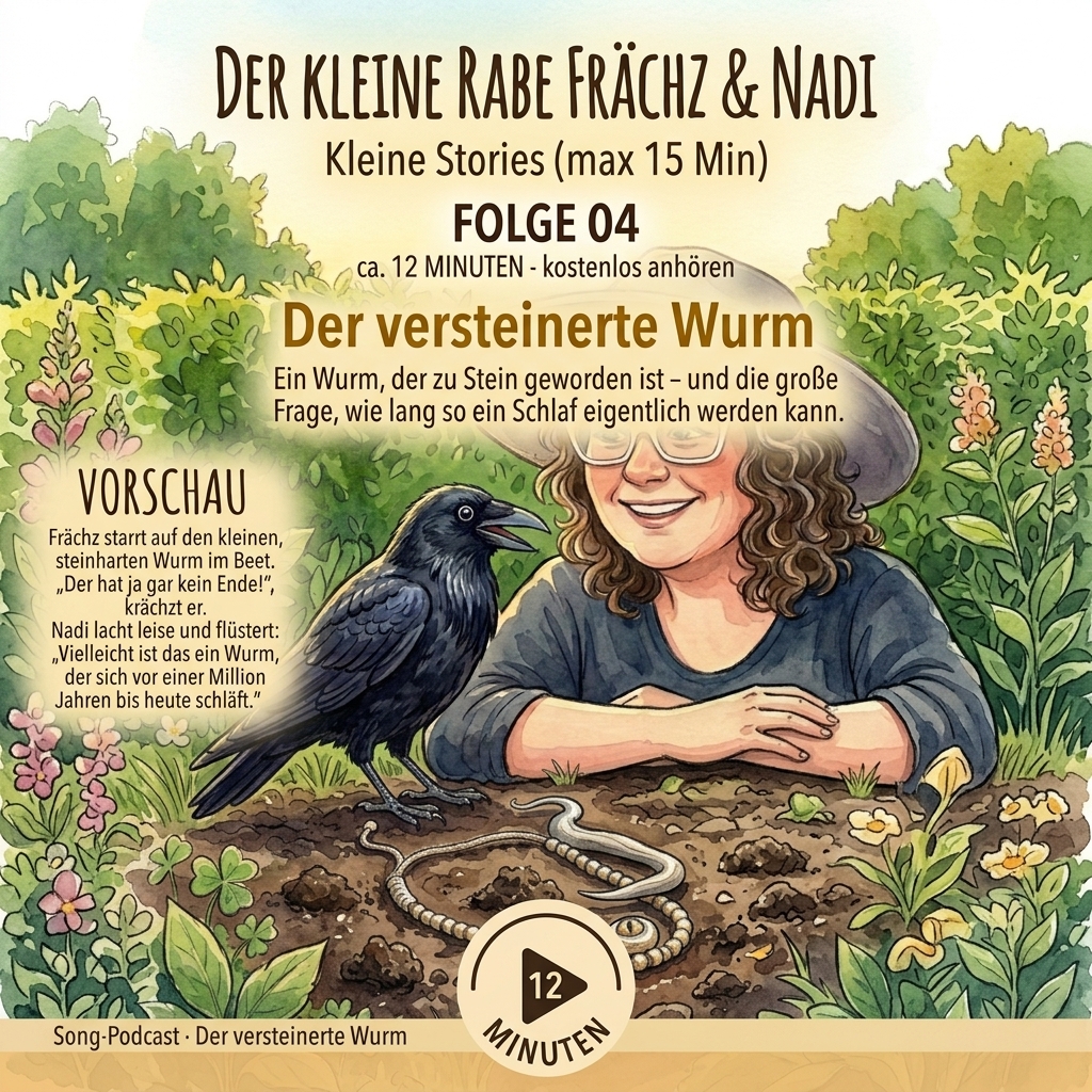Cover von Folge 4: Nadi und Frächz entdecken den versteinerten Wurm im Beet
